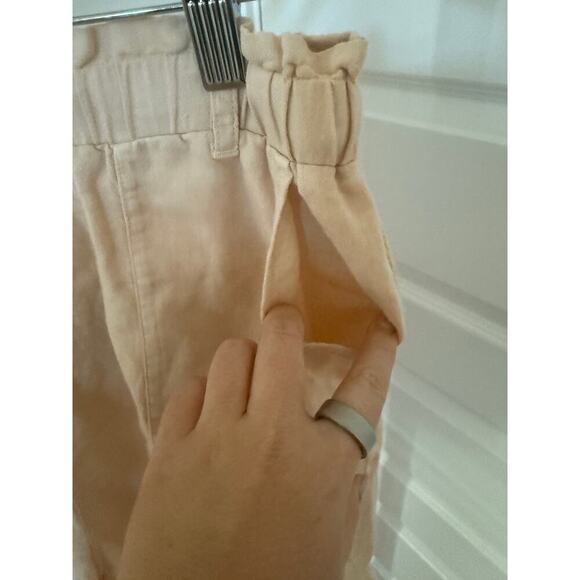 Cloth & Stone Evereve Tie Waist Linen Blend Shorts Warm Sand Size Medium - Picture 3 of 11